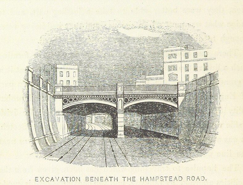 File:Roscoe L&BR(1839) p024 - Excavation beneath the Hampstead Road.jpg