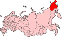 Mapa de Chukotka en Rusia