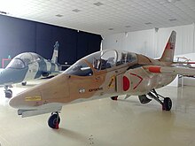 Un SIAI-Marchetti S-211, aereo prodotto negli stabilimenti di Sesto Calende e ora conservato a Volandia.