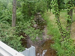 A stream crossing road