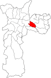 Subprefettura di Aricanduva – Mappa