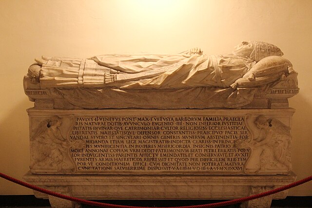 Grave of Paul II in the Vatican Grottoes