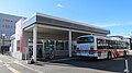 北海道札幌市東区の栄町交通広場。駐輪場と待合所が整備されている。