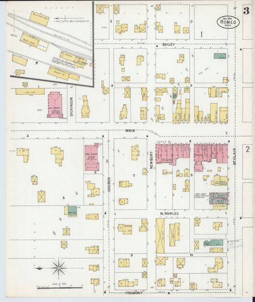 File:Sanborn Fire Insurance Map from Romeo, Macomb County, Michigan. LOC sanborn04174 003-3.tif