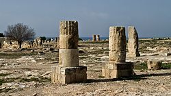 Palaipafoksen Afroditeen pyhäkön raunioita.