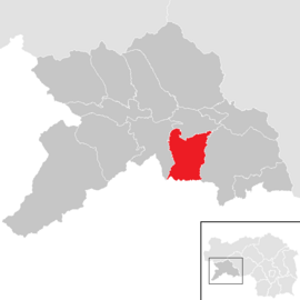 Poloha obce Sankt Lambrecht v okrese Murau (klikacia mapa)