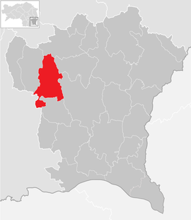 Poloha obce Sankt Stefan im Rosental v okrese Südoststeiermark (klikacia mapa)