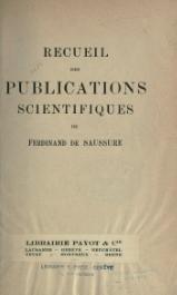 Saussure - Recueil des publications scientifiques 1922.djvu