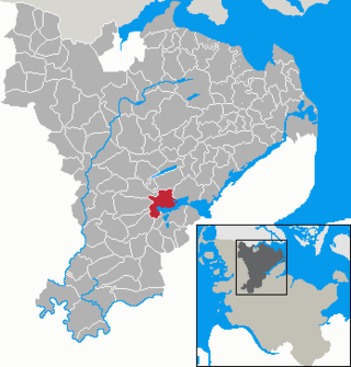 Elhelyezkedése Schleswig-Flensburg térképén