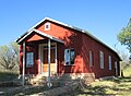 The one-room adobe schoolhouse in Lochiel, Arizona.