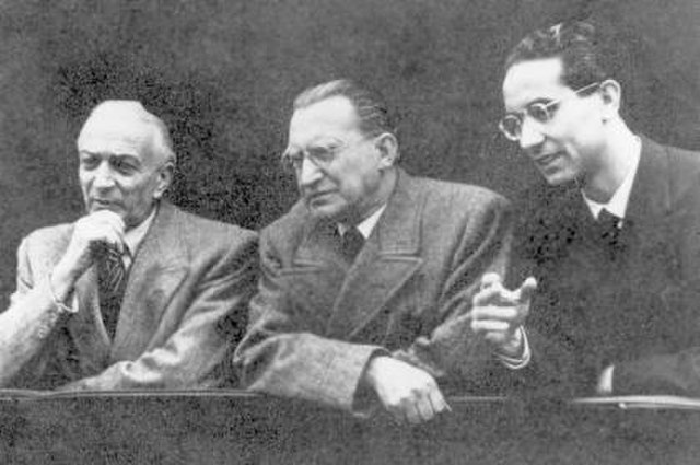 Segni with Alcide De Gasperi and Emilio Colombo in the early 1950s