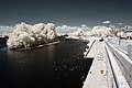 Français : Le Port, Quai du Nord, Seurre (Côte d'Or, Bourgogne, France) photographié avec un filtre infrarouge 720 nm. Català: El Port, Moll del Nord, Seurre (Costa d'Or, Borgonya, França) fotografiat amb un filtre infraroig 720 nm. Español: El Puerto, Muelle del Norte, Seurre (Côte d'Or, Borgoña, Francia) fotografiado con un filtro infrarrojo 720 nm.