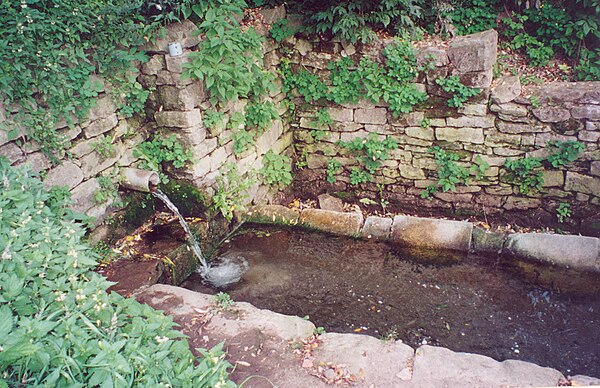 Dzherelo, a common source of drinking water in a Ukrainian village