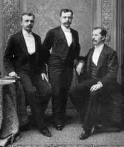 Frank and Charles Woolworth with Seymour H. Knox I