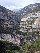 Confluence de la Siagne de la Pare et de la Siagne (noter l'abouchement vers l'amont (G).