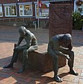 "Ziegeleiarbeiter" von Heinz Jürgen Gerdes, 1996, Am Markt, Bockhorn, Deutschland