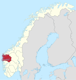 Sogn og Fjordane fylke i Norge.