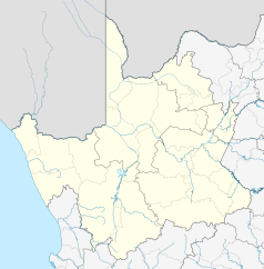 Mapa konturowa Prowincji Przylądkowej Północnej, po prawej znajduje się punkt z opisem „Kimberley”