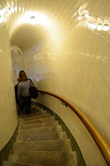 Steps inside Perry's Monument