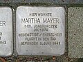 der Stolperstein für Martha Mayer