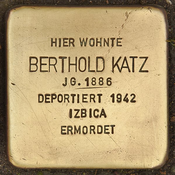 File:Stolperstein für Berthold Katz (Erkelenz).jpg