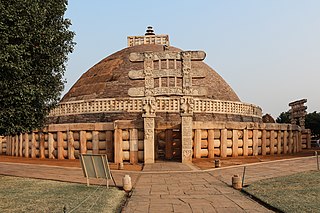 Stupa Mound-like structure containing Buddhist relics, used as a place of meditation