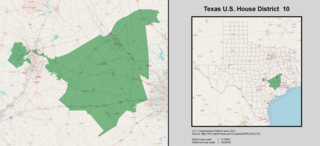 <span class="mw-page-title-main">Texas's 10th congressional district</span> U.S. House district for Texas