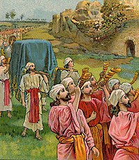 The Fall of Jericho (illustration from a Bible card published 1901 by the Providence Lithograph Company) The Fall of Jericho.jpg