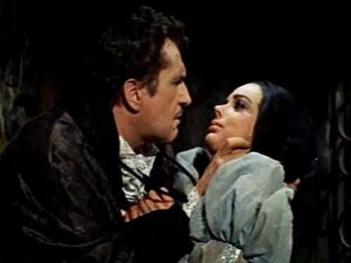 Vincent Price and Barbara Steele