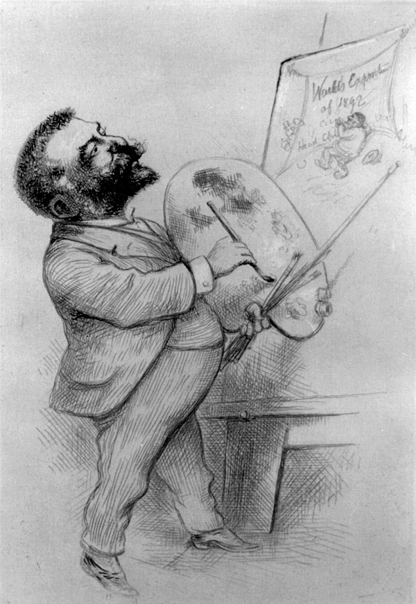 Thomas Nast self-caricature