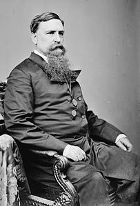 トーマス・スワン、メリーランド州知事。アメリカで南北戦争期に一般的だった髭の伸ばし方。