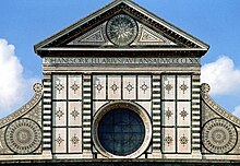 The upper storey of Santa Maria Novella