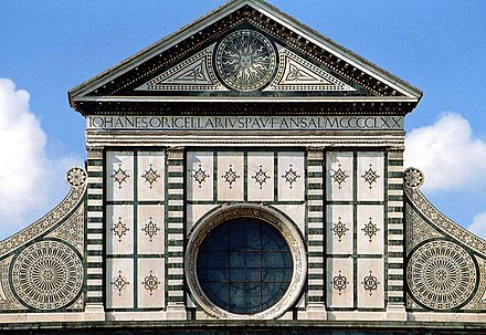 The upper storey of Santa Maria Novella