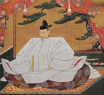 Japan's Toyotomi Hideyoshi wearing a hat influenced by wushamao（烏紗帽）