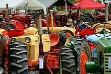 Tractors on display at the 2009 Miami Valley Steam Threshers show at Pastime Park Tractors at the Fairgrounds in Plain City, Ohio.jpg