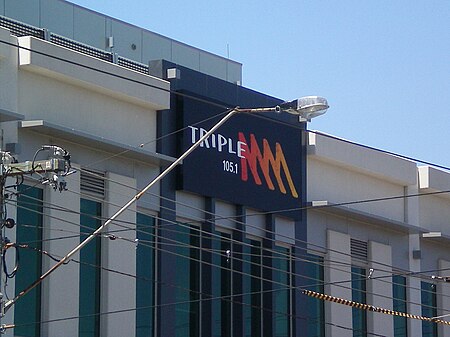 Triple M Building signage (2008-2022), Clarendon Street, South Melbourne Triple M Melbourne sign.jpg