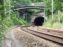 De ingang van de Louveciennes-tunnel