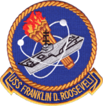 USS Franklin D. Roosevelt (CVA-42) insignia, in 1970 (NH 69462-KN).png