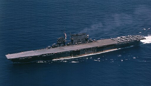 USS Saratoga (CV-3) underway, circa in 1942 (80-G-K-459)