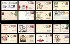 There is a US naval post office aboard nearly every US Navy ship, each with its own postal officer and postmark bearing the ship's name. US Naval Covers.jpg
