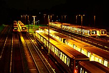 Zugabstellanlage am Schiffbeker Weg, Blickrichtung Legienstraße (September 2011)