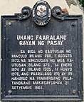 Unang Paaralang Bayan ng Pasay Historical marker 2.jpg