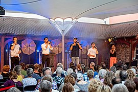 The band at the Black Forrest Voices Festival 2019 in Kirchzarten