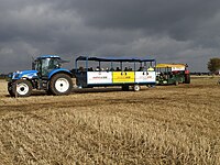 Traktorbuss på Qua Fen, Soham i Cambridgeshire, Storbritannia.