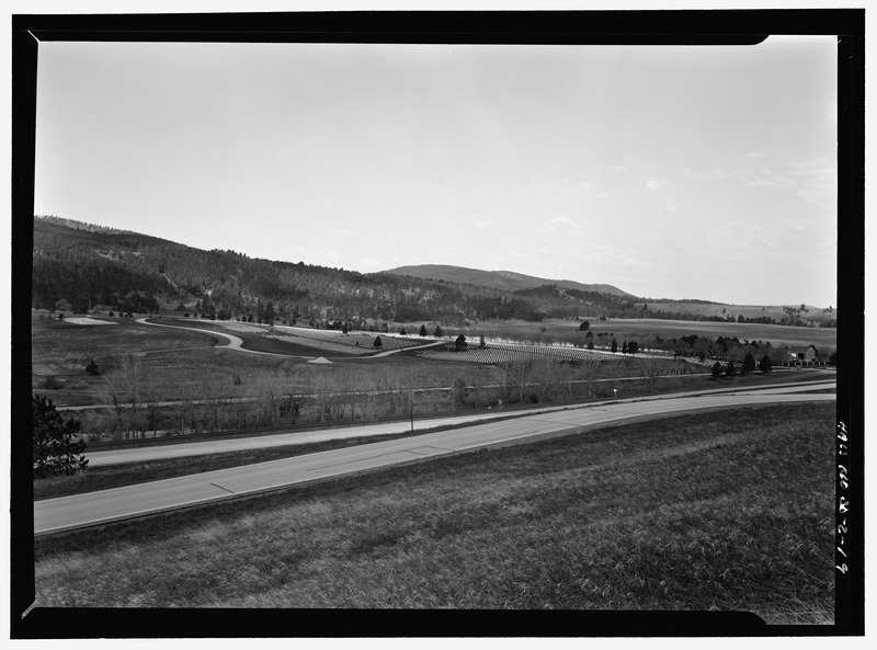 File:VIEW OF CEMETERY ACROSS I-90. VIEW TO WEST. - Black Hills National Cemetery, 20901 Pleasant Valley Drive, Sturgis, Meade County, SD HALS SD-2-19.tif