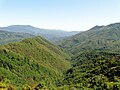 Panorama della Valle Sturla dal Passo della Forcella, Borzonasca e Rezzoaglio, Liguria, Italia