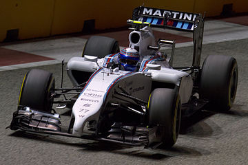 Williams FW36, driven by Valtteri Bottas, during the 2014 Singapore Grand Prix