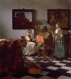 Het concert (± 1664-1667) Isabella Stewart Gardner Museum, Boston, gestolen 72,5cm × 64,7cm gesigneerd