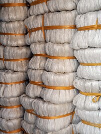 Cassava starch noodles packaged and ready for shipping