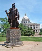 Leif Erikson by John K. Daniels, 1948–49, near the Minnesota State Capitol.